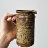 Pyrite ceramic stoneware pitcher signed Truchon Oletta Corse
