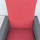 Fauteuil vintage rouge et noir 1960