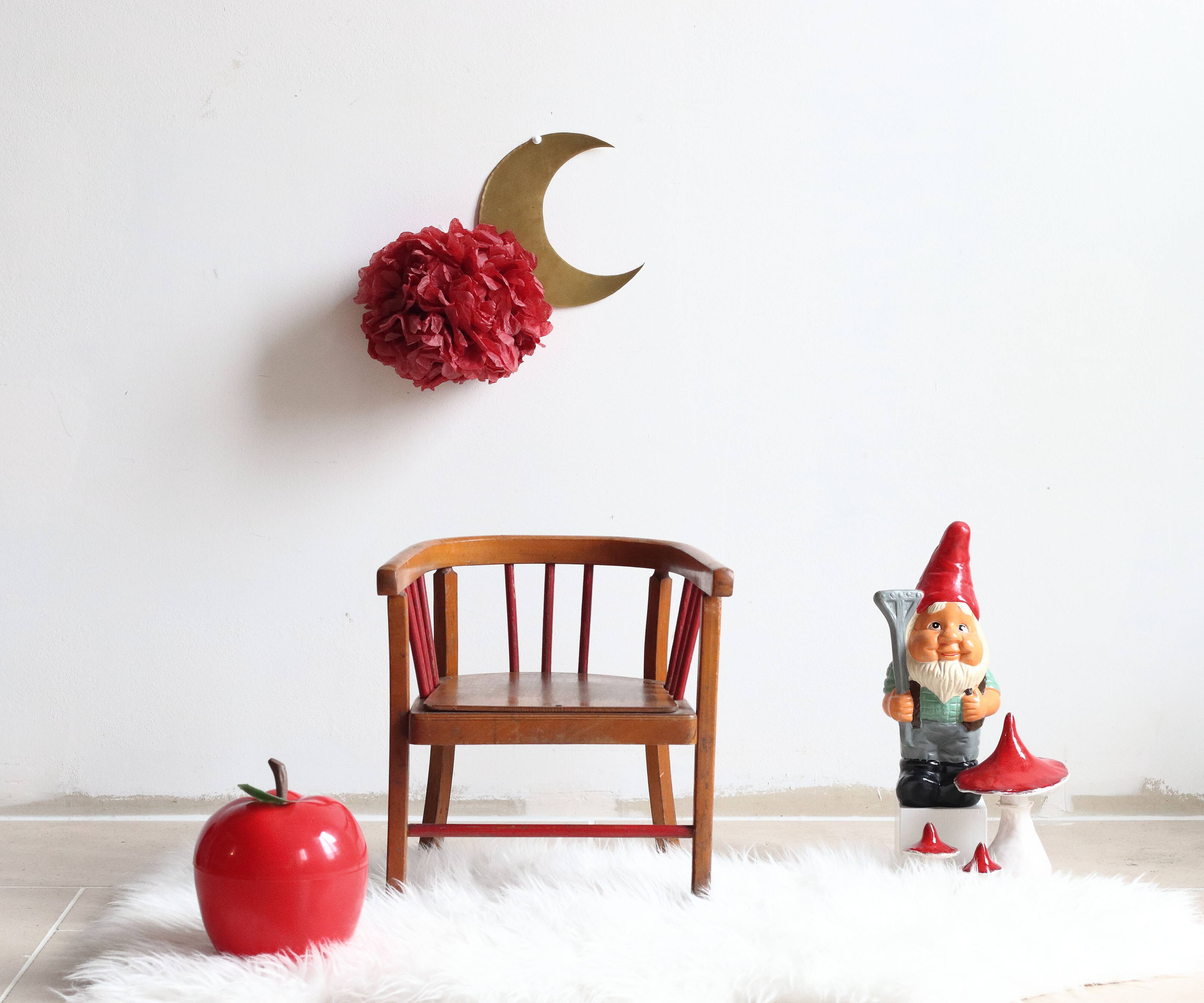 Vintage Baumann wooden children's chair/armchair with bars, 1950s