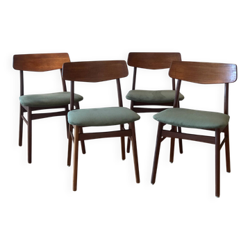 Set of 4 Scandinavian teak chairs – Model "Kristin" – 1960s