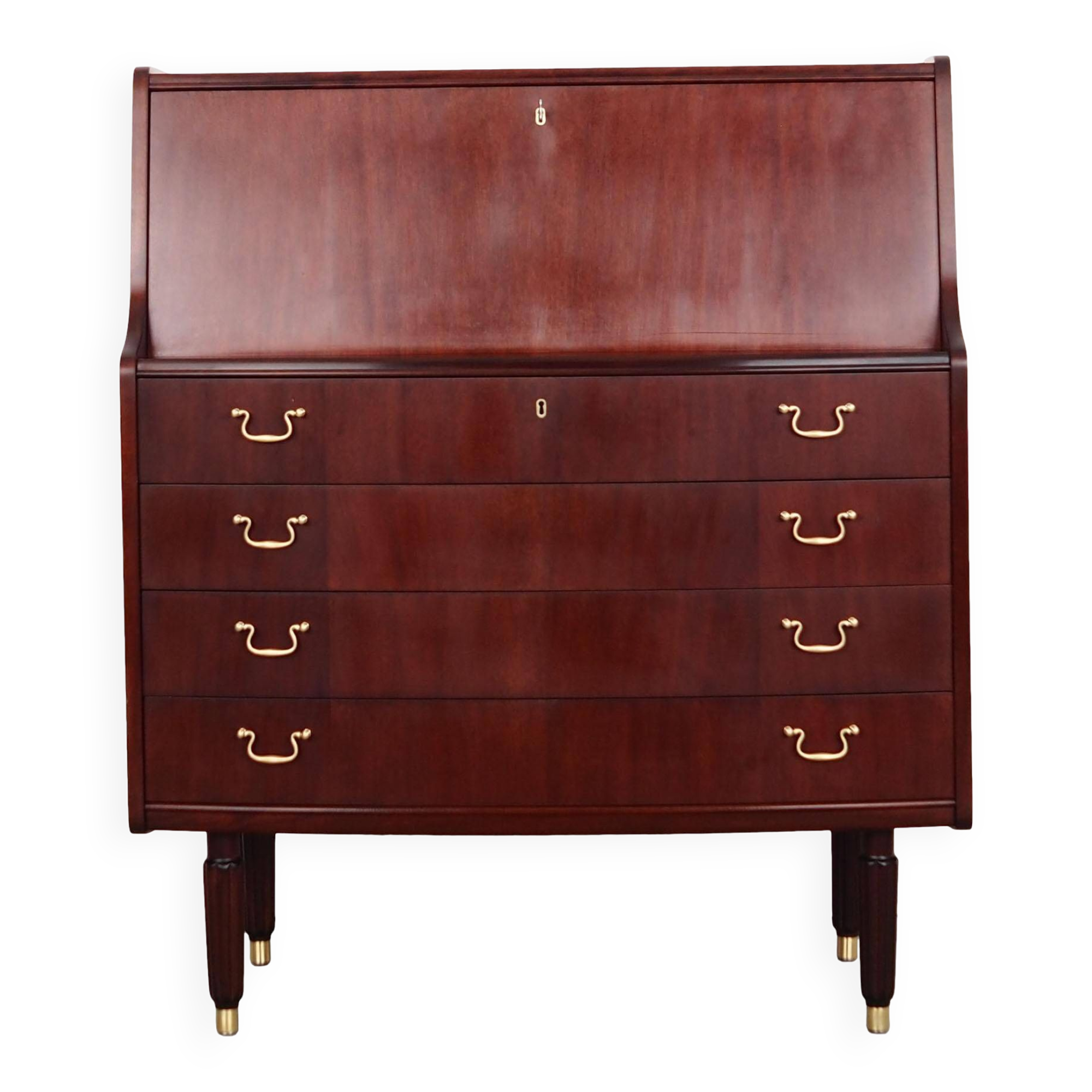 Mahogany secretary, Danish design, 1970s, manufacturer: PMJ Viby J
