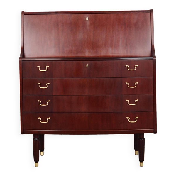 Secrétaire en acajou, design danois, années 1970, fabricant : PMJ Viby J