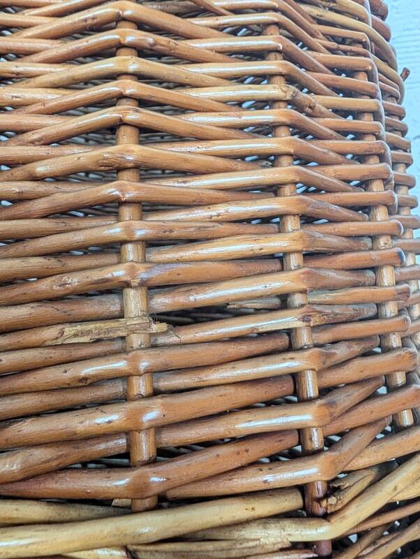 Vintage wicker umbrella stand