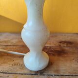 Beige marbled stone lamp - alabaster lamp