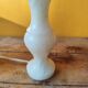 Lampe en pierre marbrée  beige -  lampe albâtre
