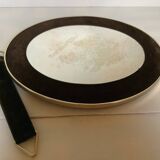 Vintage brown velvet mirror