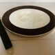 Miroir velours marron vintage