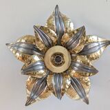 70's Brutalist Brass Wall/Ceiling Light