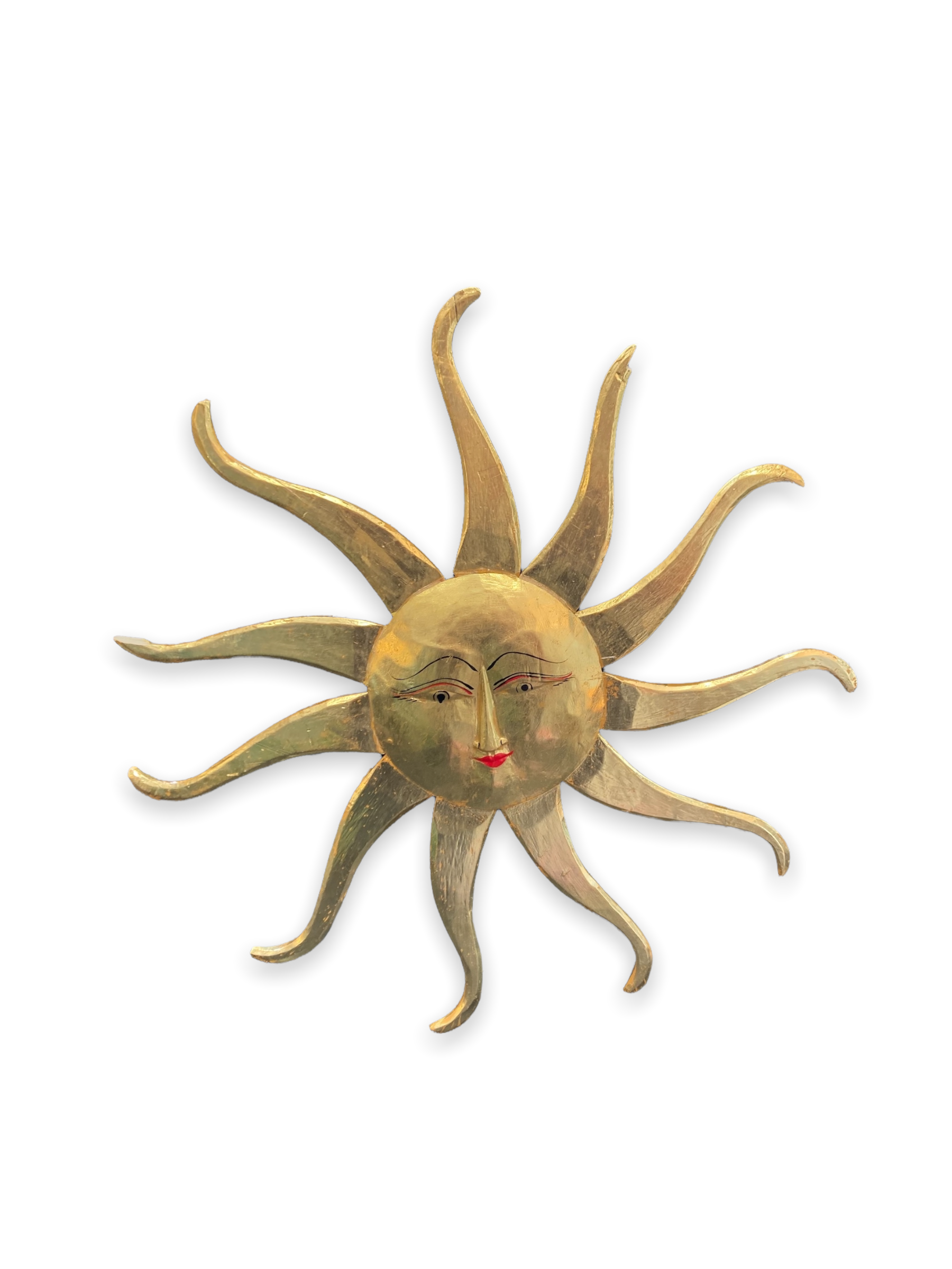 Sun in gilded wood