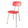 Chaise en skaï rouge et chrome, 1970