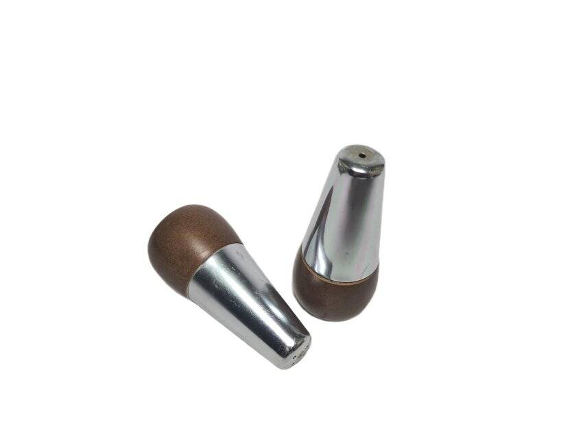 Vintage salt and pepper holders from A&B, Denmark, 1950s, set of 2
