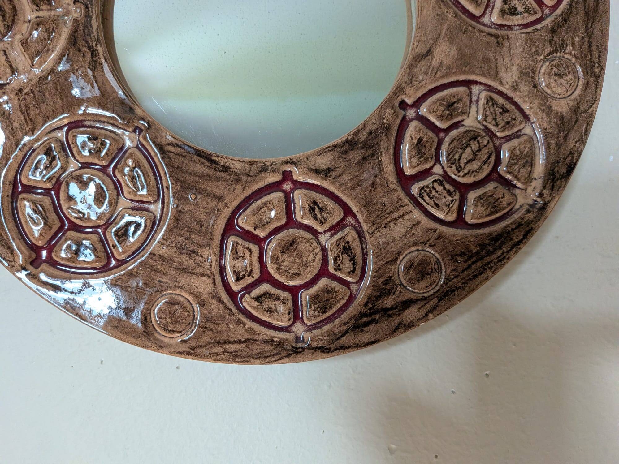 vintage ceramic mirror