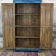 Indian wardrobe 2 solid doors and 3 shelves, interior in raw wood