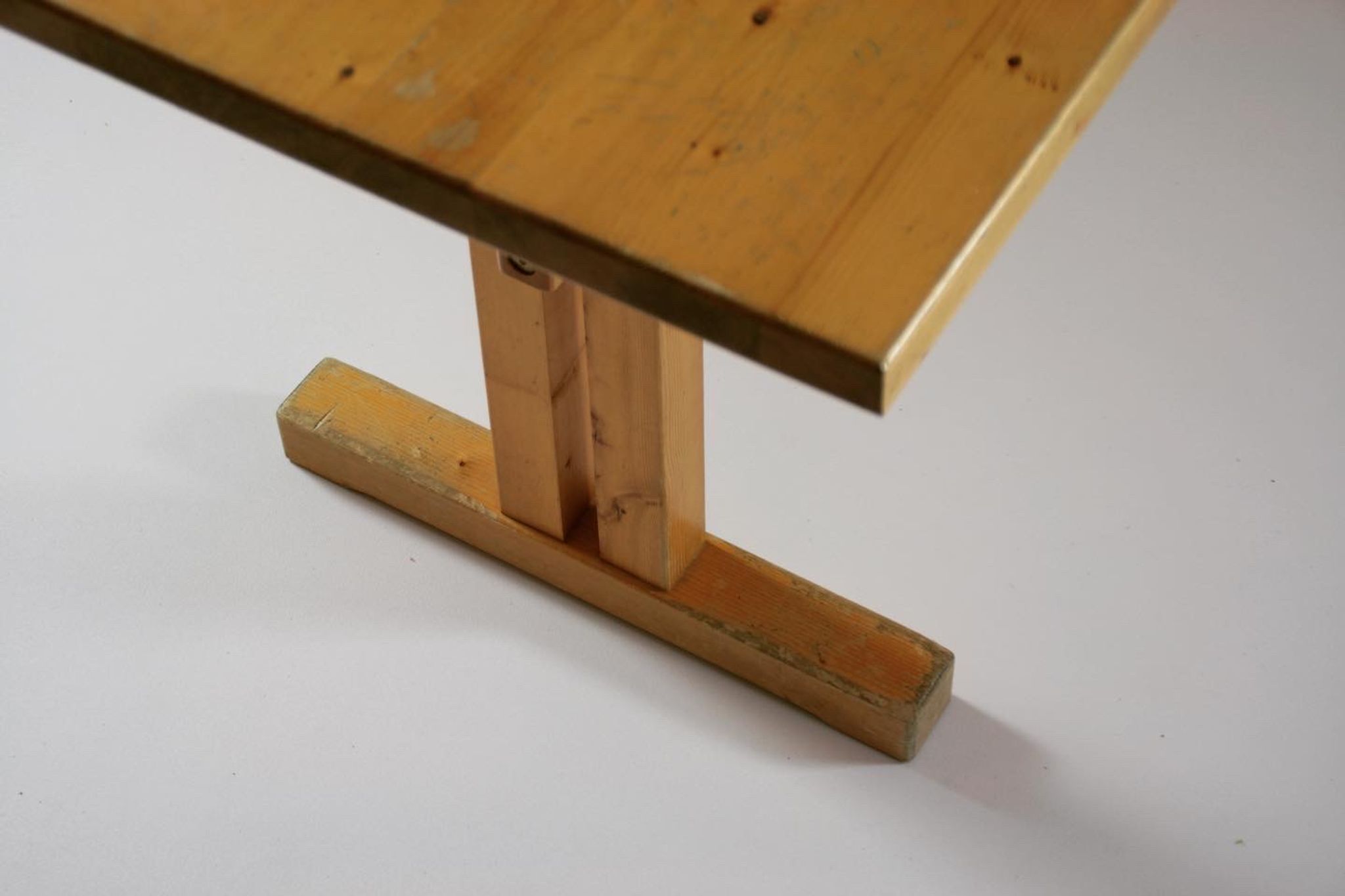 Table, bench and stools Les Arcs by Charlotte Perriand, France, 1960