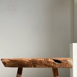 Small organic bench in upcycled Asian teak quadripod - Sungai