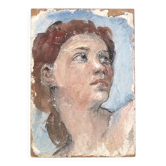 Painting, portrait of a woman in profile