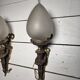 Pair of torch wall lights in Louis XVI style in 19th-century bronze.