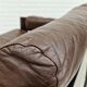Scandinavian 2-seater sofa, original brown leather, 70s