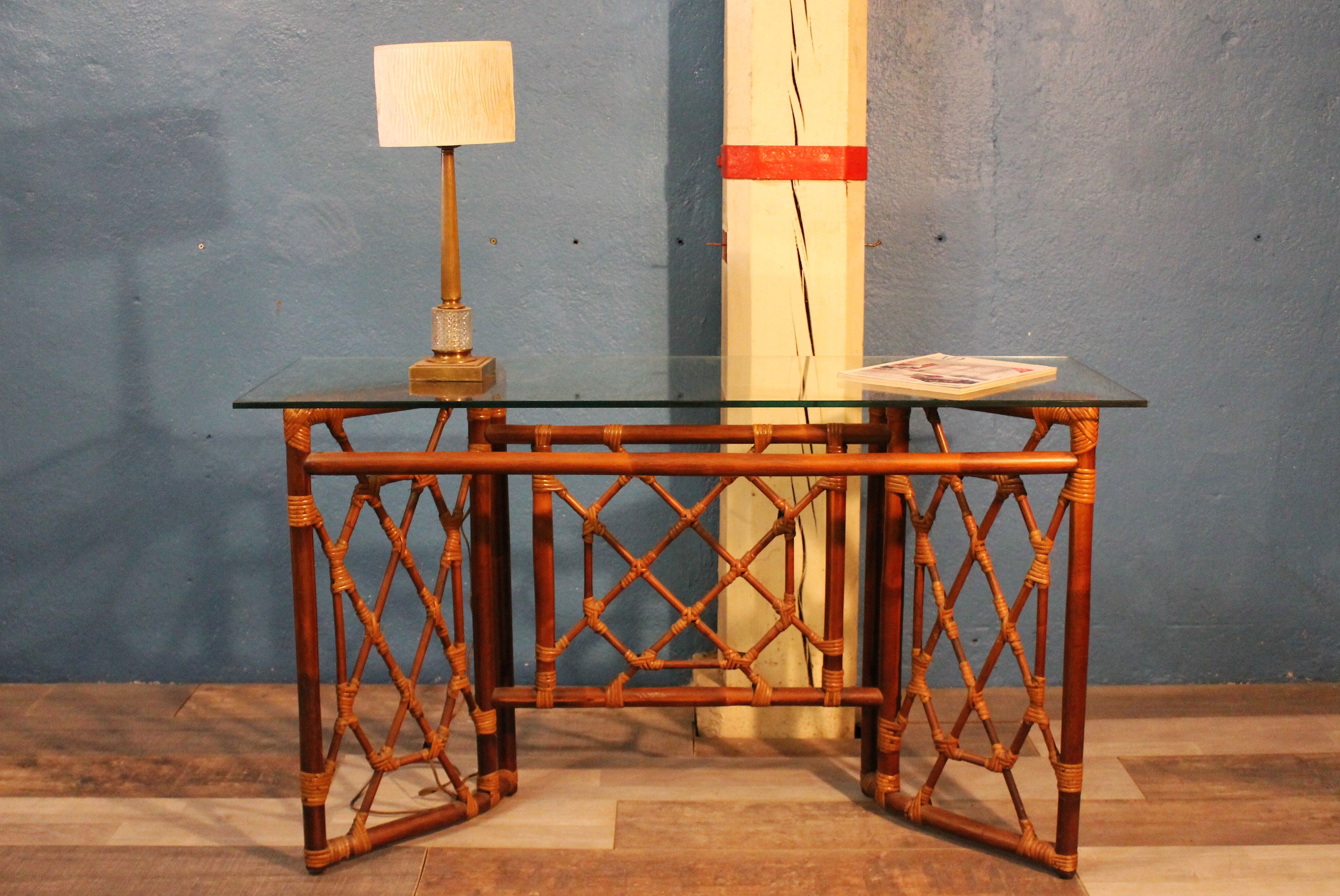 Vintage rattan desk
