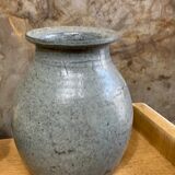 Old bluish grey ceramic vase