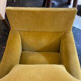 Paire de fauteuils en velours 1960