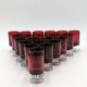 22 vintage red glass shot glasses