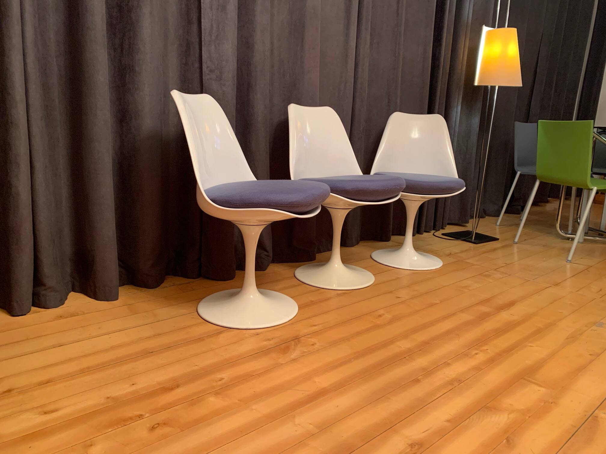 Set of three Tulip chairs, Rudi Bonzanini, Italy, 1970s