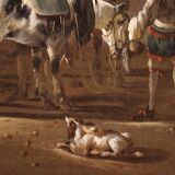 Flemish painting from the 17th century, hunting scene