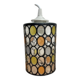 Vintage glass pendant light Limburg 1970s