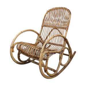 rocking chair en rotin