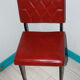 Series of 4 red chairs in skai