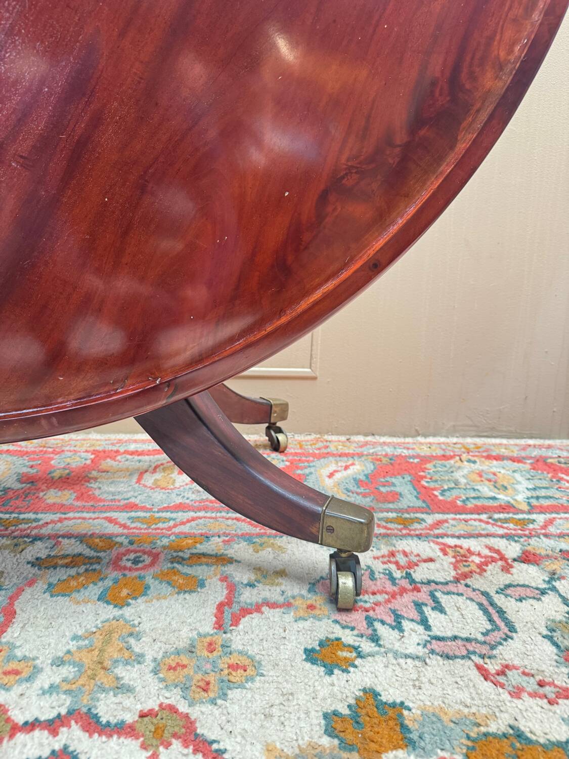 Jacob Desmalter mahogany pedestal table, stamped, Empire/Consulate period