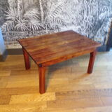 1960 pine slatted coffee table