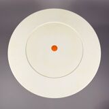 Space Age Stools and Table Set – Orange & White Plastic, Vintage Italian St