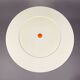 Ensemble de tabourets et table Space Age – Plastique orange et blanc, style italien vintage.