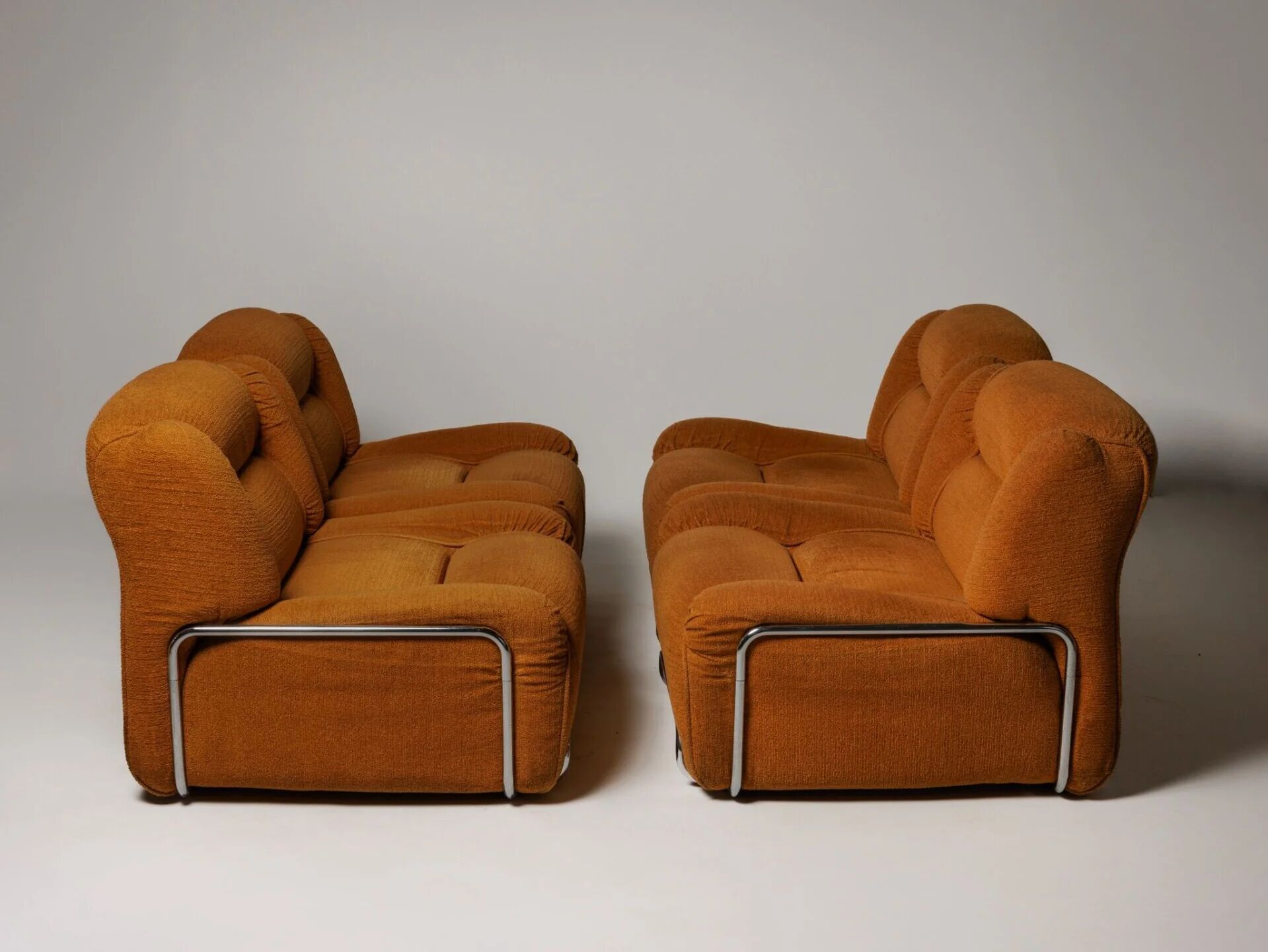 Set of 2 joined elements by Doimo Salotti, Italy 1970s (2 sets available)
