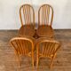 Series of 4 bistro chairs in curved wood fischel n° 196