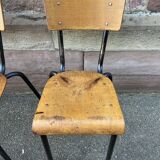 4 vintage 60s school chairs