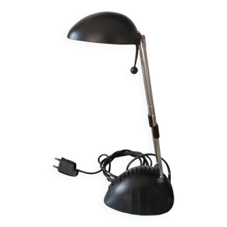 Black metal and brass table lamp