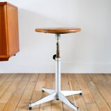 Industrial workshop stool, Made in France, adjustable height, 1970