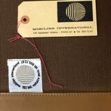 Vintage leather living room set by Edelhard Harlis for Mobilier International, California 1955