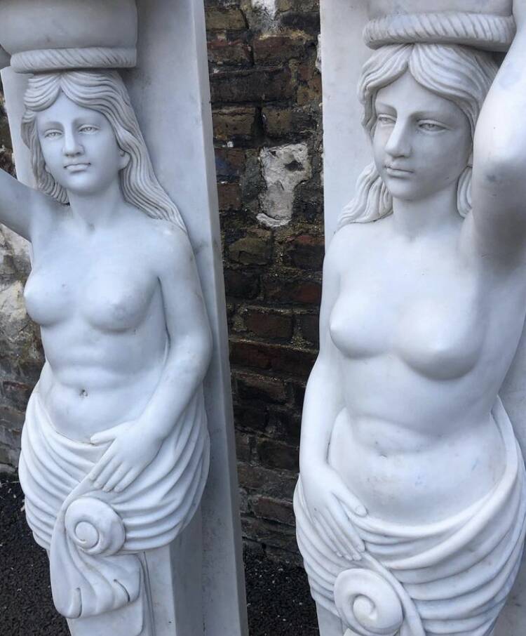 Pair of caryatids