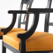 Set of 2 Black and Gold Armchairs and 4 Chairs, Empire style