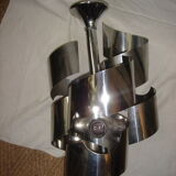Space Age stainless chrome ceiling lamp 1970