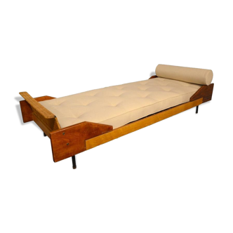 Daybed Italian wooden and wicker