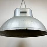 Large Oval Industrial Polish Factory Pendant Lamp from Predom Mesko, 1960s