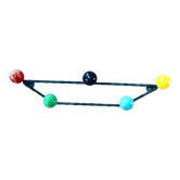 Porte manteau boules couleurs fer forgé Roger Feraud 1970
