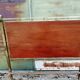 Very pretty old art deco bed 140 x 190 mahogany and gilded brass wood and metal