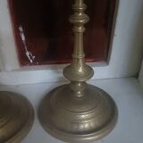 Pair of chiselled candlesticks