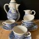 English-style Luneville earthenware coffee service
